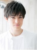 ブラック斜めバング伸ばしかけメンズショートZ北浦和