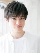 グルーミングサロン バーバー キャッスル 北浦和西口(Grooming salon Barber Castle)&nbsp;ブラック斜めバング伸ばしかけメンズショートZ北浦和