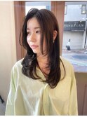 韓国風 レイヤーカット[艶髪ブラウン]大宮/韓国