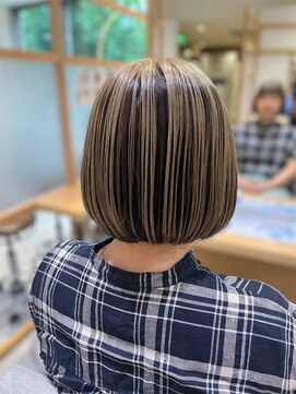 スピン ヘアー 烏丸店(Spin hair) ミニボブ／アンブレラカラー