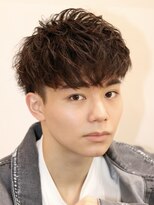 ルーシー 渋谷(LUCEY) センターパートフェザーパーマシャドウパーマメンズパーマ