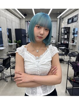 リノート バイ エゴル 名古屋(LINOET by ENGOL) 【LINOET名古屋】ハイトーン/派手髪/ターコイズブルー