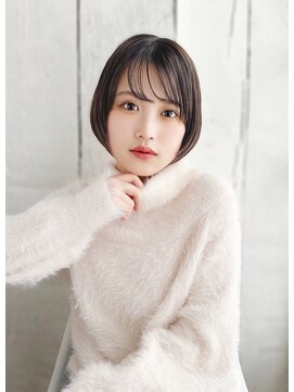 シースルーバングの柔らかショート