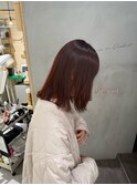 チェリーレッドレイヤーボブ