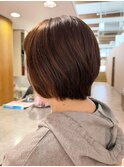 春ボブショート/柔らかbrownカラー/30代40代50代