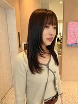 オン キャナルシティ博多前店(on)&nbsp;【晴音】ロングレイヤー/オリーブブラウン/ロング/30代