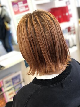 ギャラクシー ヘアードレッサーズ(galaxy hairdressers) オレンジ系カラー