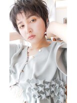 ヘアーアンドメイク ファット(Hair&Make PHAT)&nbsp;ベリーショート無造作カール黒髪30代40代50代