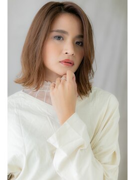 カバーヘアアンドスパ ブリス 浦和(COVER HAIR&SPA bliss) かきあげバングくびれ外ハネボブレイヤー304Z浦和10代20代30代