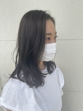 ポレン ドレッサーズ(Pollen Dressers) 透明感ミディアム 30代40代50代ケアカラーで今っぽさをプラス