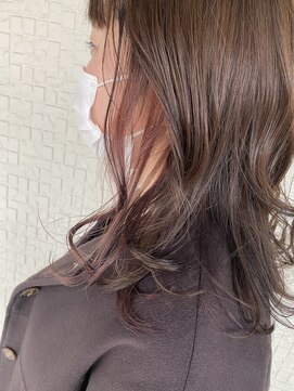 テラスヘア 新潟駅南(TERRACE hair) 【艶髪デザインカラー】インナーピンク