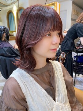 ロンドアヴァントゥス 池袋(Lond aventus) つやピンク、ミディアムヘア