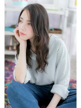 ミック ヘアアンドメイク アップ 駒込店(miq Hair&Make up) 外国人風グレーベージュかきあげバング大人巻き抜け感ヘアa1