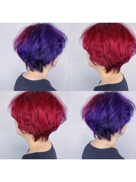 キジ(KIJI) ★チェリーレッド×ブルーバイオレット×ツートンカラー★