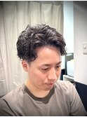 かき上げ大人パーマ