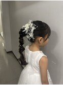 ヘアセット　あみおろし　ピアノ発表会ヘア
