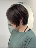 くびれショートボブ40代50代グレイカラー白髪染め白髪ぼかし