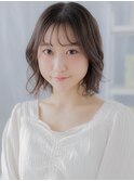 透けバングフェザーパーマゆるふわボブディa上尾20代30代40代