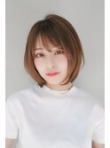 【GEEKS渋谷】ブリーチなし/夏カラー/くびれボブ/ライトベージュ