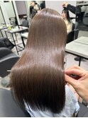 韓国 くびれロング レイヤー ワンホンヘア 小顔前髪