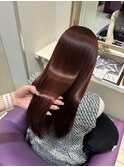 京都美容室 髪質改善 レイヤーカット ブリーチなし 透明感カラー