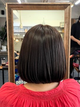 ポタム 東中野(potamu) 赤みなしのツヤ感グレージュカラー