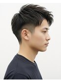 ▼フェザーショート/メンズカット/ツーブロック/ビジネスマン