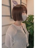 地毛風カラー/切りっぱなしボブ[船橋駅/ボブ]