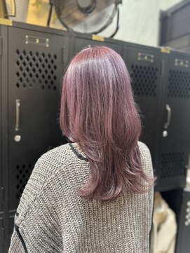 ヴァイス 渋谷店(VAICE) レイヤーカット/カシスピンク/ピンクカラー