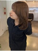 マロンベージュ/レイヤーカット