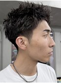 スパイキーショート　メンズショート　ピンパーマ
