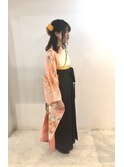 袴の着付け ヘアアレンジ ヘアセット