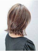 20代30代/ウルフ/シークレットカラー/外ハネ/ミディアムボブ