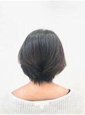 小顔/ショート/ショートボブ/暗めカラー/30代40代50代/白髪染め