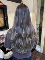 ボアップ 松山店(boappu) グレージュ グレー ケアブリーチ グラデーション