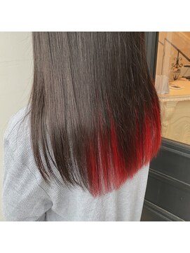 ヘアスタジオ アルス 御池店(hair Studio A.R.S) ViViD赤インナーカラー