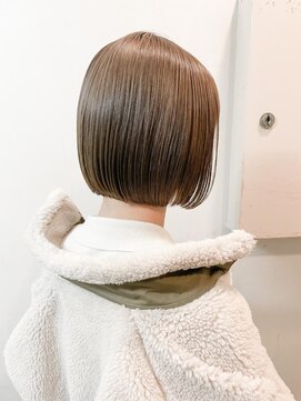 キャンバス バイ ネオリーブ 横浜西口(Canvas by neo.) ミニボブ　ぱっつんボブ　ナチュラルボブ　まろやかベージュ