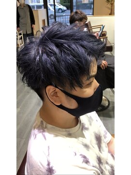 アルファ(ALPHA) ブリーチ一回! ネイビーカラー!