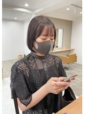 耳掛けでも可愛い　シンプルボブ