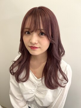ヘアアンドライフ リー 山形北店(Re...) 秋色 透明感×ラベンダーピンク/韓国風レイヤーカット/20代30代