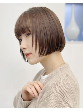 ミチオ ノザワ ヘアサロン ギンザ(Michio Nozawa HAIR SALON Ginza) ミニボブ/大人ボブ/重めボブ/横顔美人/ベージュ☆☆☆☆☆