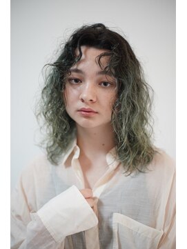 ベンジー 北上店(benji) ロングヘア　× ウェーブパーマ