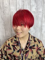 ビューティドレッセヤマノ 池袋パルコ(Beauty Dresse YAMANO)&nbsp;【韓国風】【ダブルカラー】レッドツーブロックマッシュショート