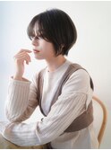 ◇大人可愛い20代30代40代50代前下がりショートボブ丸みショート