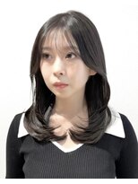 ワン バイ ジエクト(One by The Ect)&nbsp;【レイヤーロング】黒髪アッシュカラーヘルシーパープルブラック