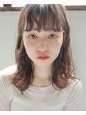 【パーマ】デジタルパーマ/ミディアム パーマ/コテ巻き風パーマ