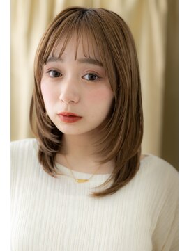 モッズヘア 越谷西口店(mod's hair) ■カーキベージュ前下がりレイヤーロング511-2★越谷20代30代