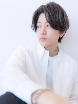 オースティン 流山おおたかの森(AUSTIN) ツイストパーマ七三オールバックマッシュウルフスリークショート