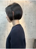 首が綺麗に見えるボブ ミニボブ ショートボブ 縮毛矯正