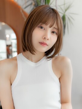 イオ 本厚木(io) 切りっぱなしボブ似合わせカットナチュラルカラー小顔前髪